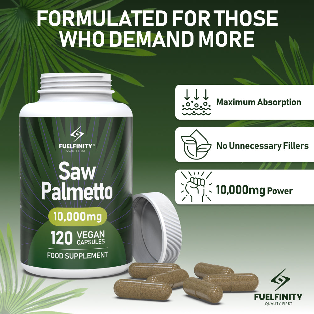 Potent Saw Palmetto Capsules 10000mg FuelFinity Store