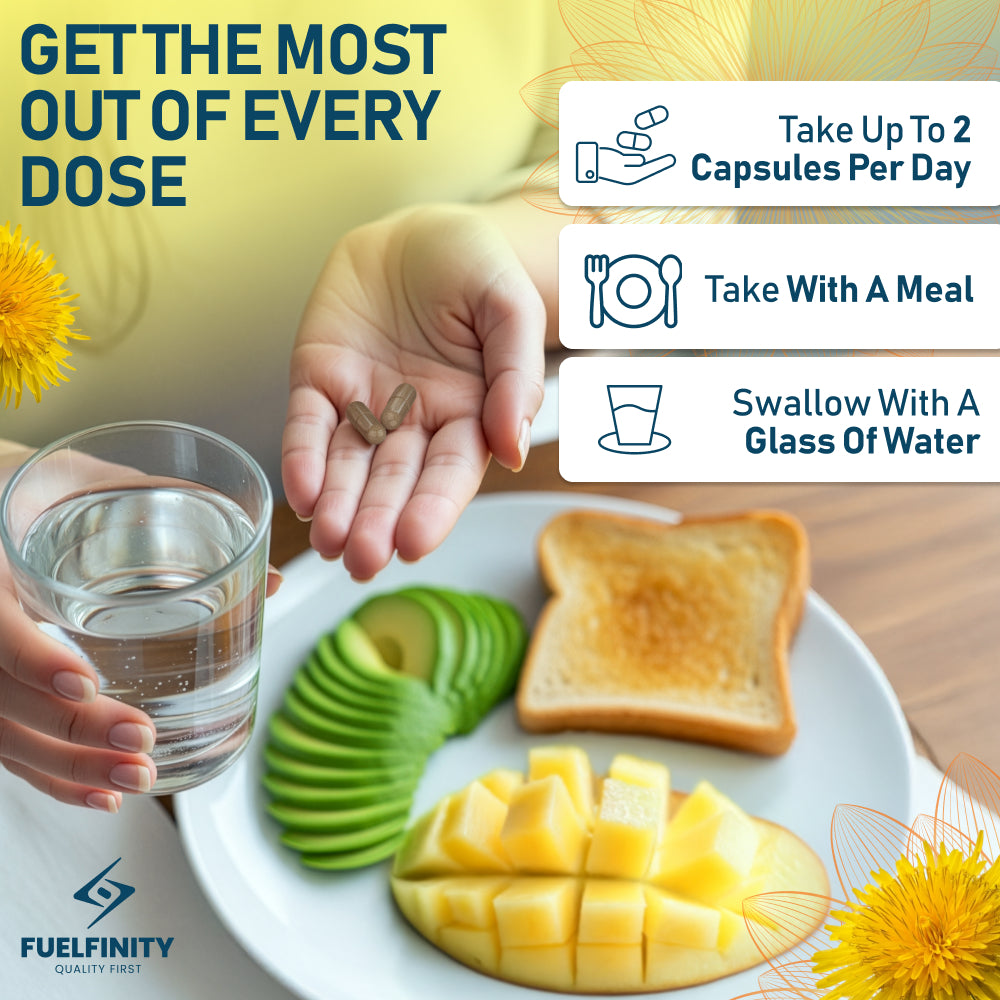Strong Dandelion Root Capsules 10000mg FuelFinity Store