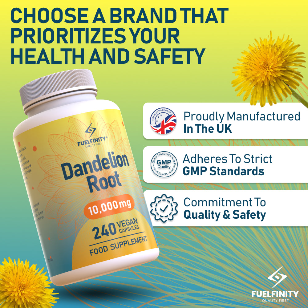 Strong Dandelion Root Capsules 10000mg FuelFinity Store